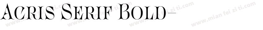 Acris Serif Bold字体转换